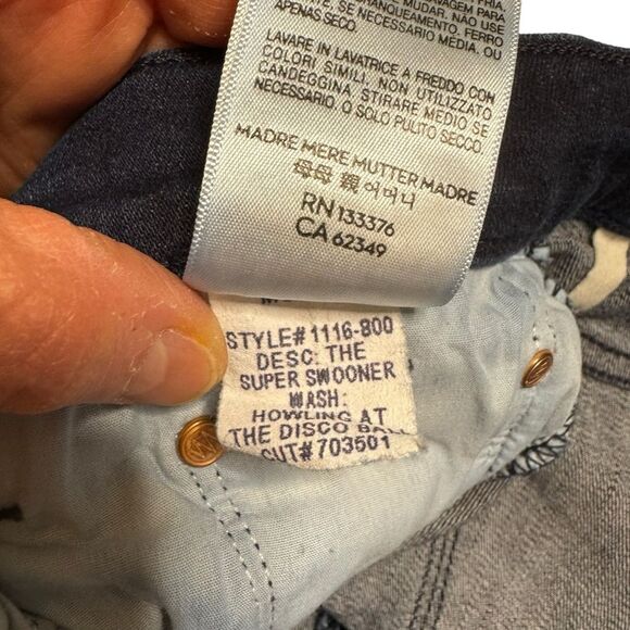 Mother Denim Women's Super Swooner Howling At The Disco Ball  Blue Jeans Size 30 - Picture 11 of 14